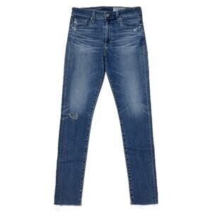 AG Farrah Jeans sz 27 Skinny Ankle High-Rise 14 Year 14YBUG Frey Hem 27x29
